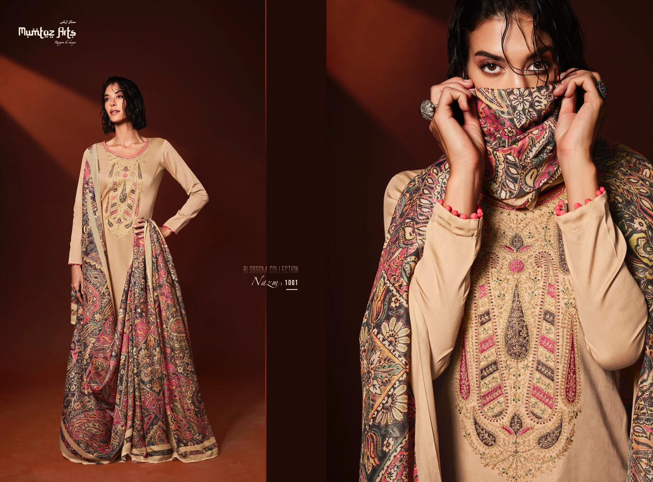 Mumtaz Nazm Fancy Viscose Wholesale Designer Dress Material Collection